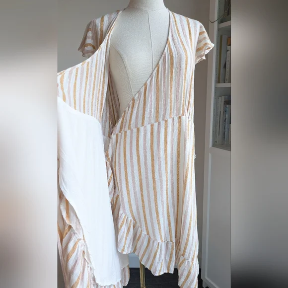 RAILS Brigitte-Pip Amber Striped Wrap Dress - Picture 5 of 10